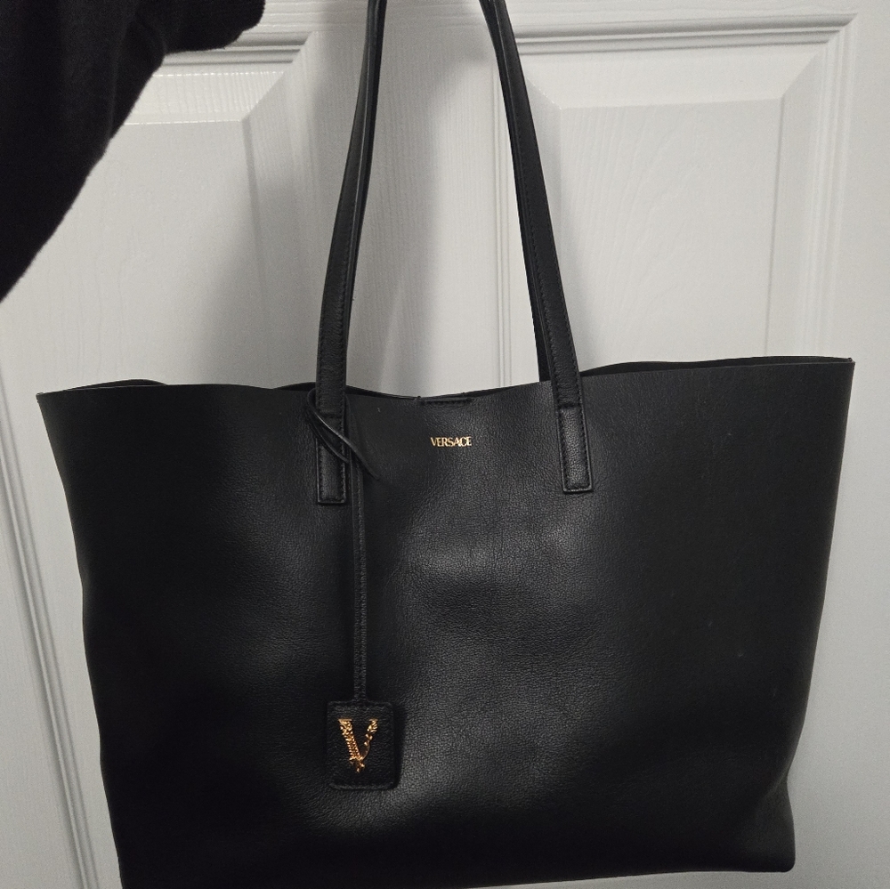 Versace leather tote bag